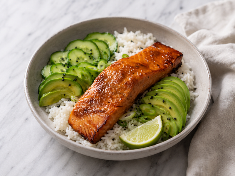 Miso Salmon Rice Bowl