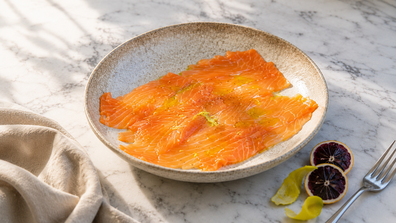 Organic Smoked Salmon Carpaccio