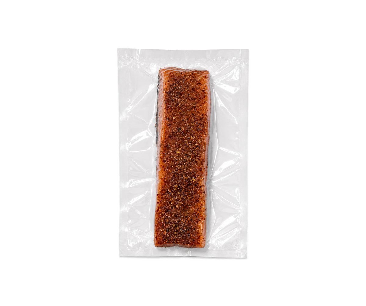 Chili Pepper Marinated Light-Smoked Atlantic Salmon Portion (Bake or Grill)