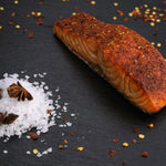 Chili Pepper marinated fresh smoked salmon